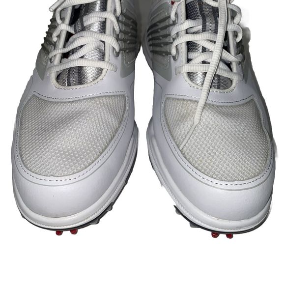 Footjoy FJ Fury Spiked 51100 White Grey Mesh Leather Golf Shoe Men 8W Wide main image 11